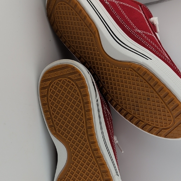 Skechers Red Canvas Low-Top Sneakers with White Accents - Picture 5 of 8